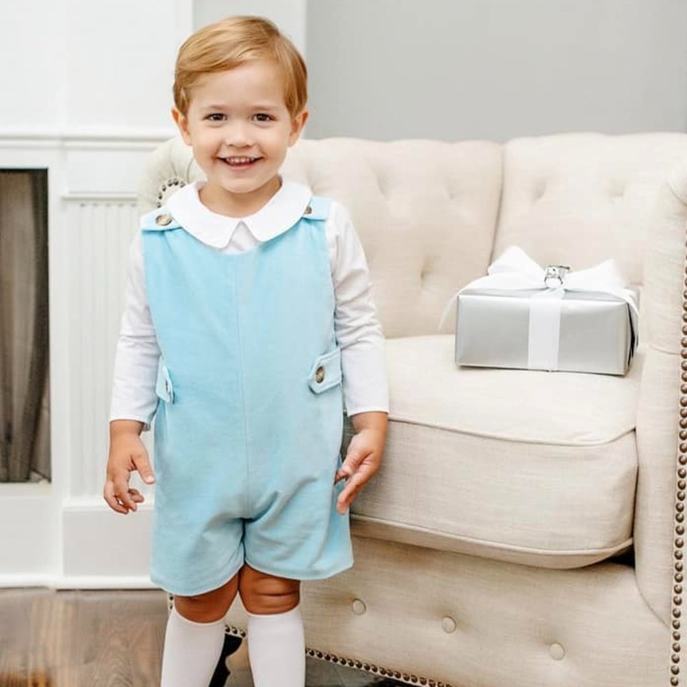 TBBC Jack Keene Jon Jon Velveteen Brookline Blue 2T